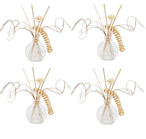 Reed Diffuser Fragrance Oil (Linen) with Glass Bottle and Reed Sticks. Ideal Gift for Weddings, Spa, Reiki, Meditation, Bathroom. W5