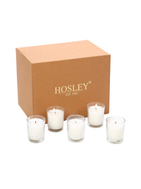 Clear Glass Filled Unscented Votive Candles, Ivory Color, 240 pack