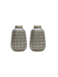 Grey Ceramic Vase | Set of 2