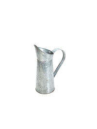 Iron Galvanized Pitcher , 14 inches High