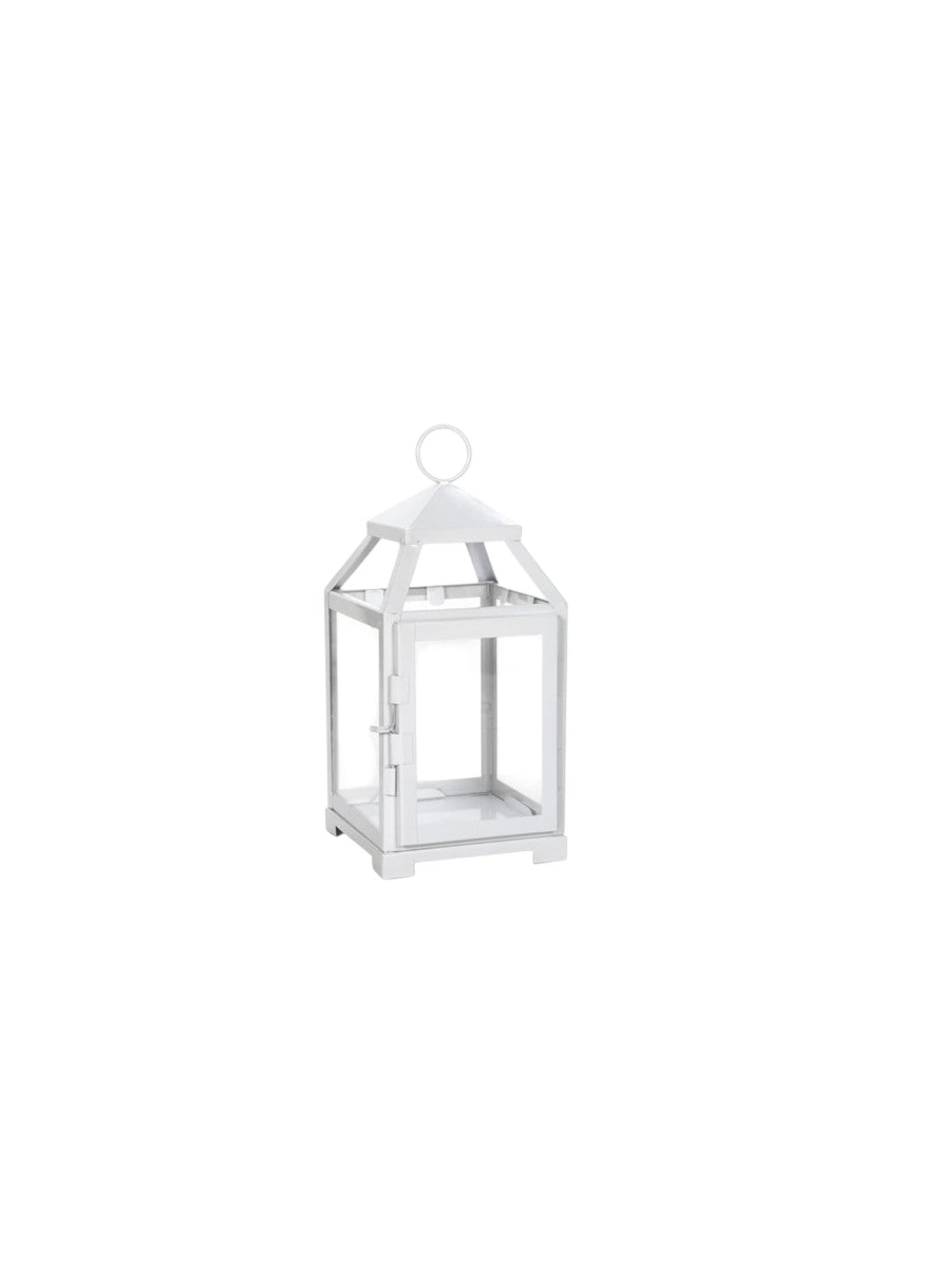 12 Inch High Clear Glass and Iron White Classic Style Lantern Ideal Gift for Weddings Bridals Special Occasions Parties Aromatherapy and Spa Settings