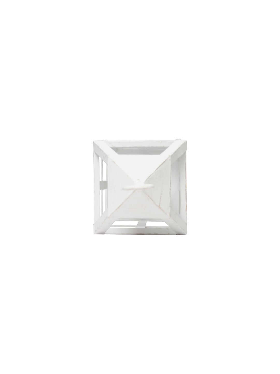 Glass Iron Lantern 12 Inch High with One Free Tealight CandleIron Lantern Perfect for Home Decor, Wedding, Parties, GiftingTealight Candle HolderPack of 1, White