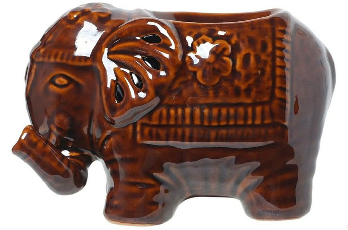 Ceramic Oil Warmers, Elephant,   6 Inches Long