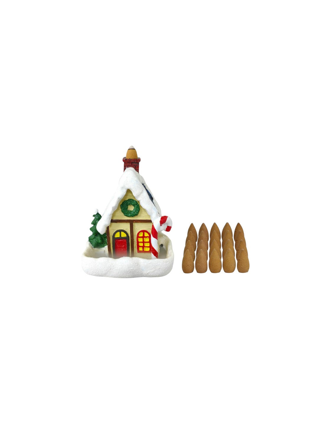 Christmas House Incense Cone Holder | Apple Cinnamon