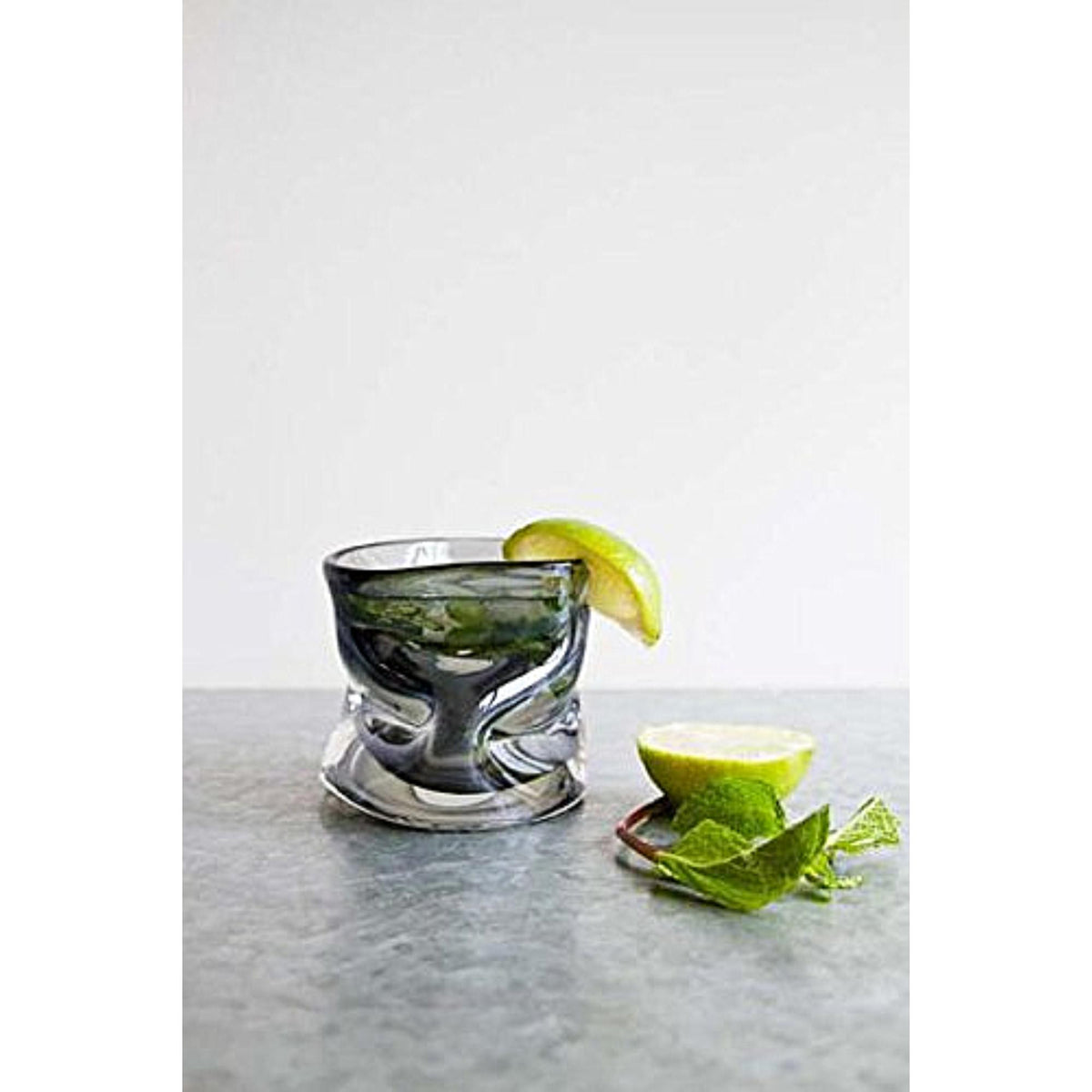 HOSLEY®  Glass Crumple Vase / Candle Holder, Olive Color, 4 inches Diameter