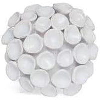 HOSLEY®  Ceramic Nimbus Wall Decor, White Glazed, 4.25 inches Dia.