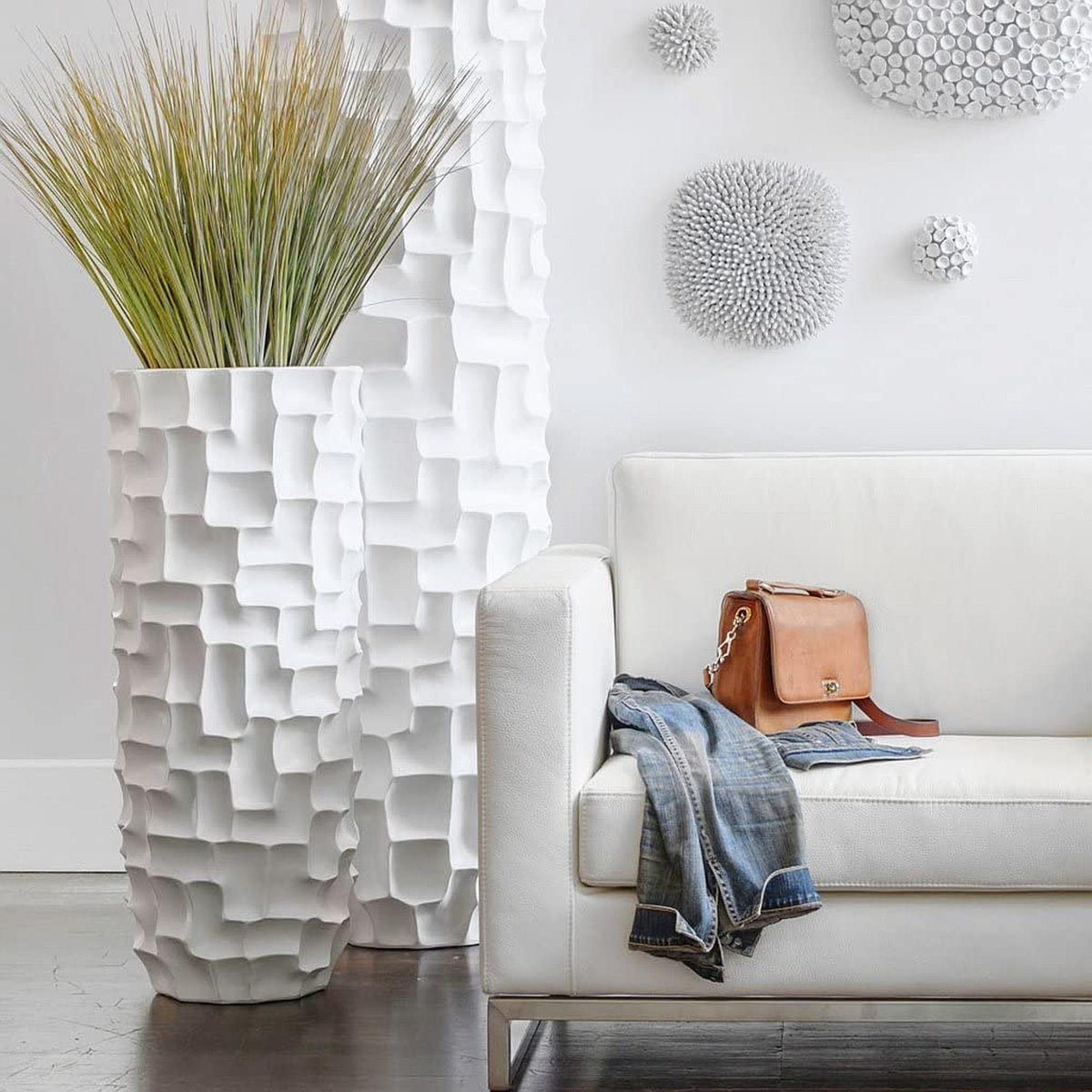 HOSLEY®  Ceramic Nimbus Wall Decor, White Glazed, 11.5 inches Long