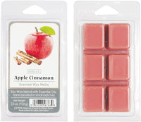 Set of 6 Apple Cinnamon Scented Wax Cubes/Melts - 2.5 oz Each. Hand Poured Wax Infused with Essential Oils. Bulk Buy. Ideal for Weddings, Spa, Reiki, Meditation Settings