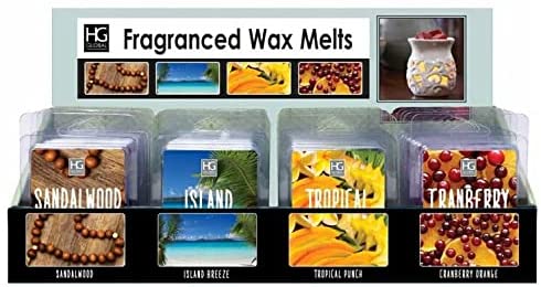 Assorted Fragrance Wax Melts Grab Bag for Aromatherapy Bliss with Sandalwood, Island Breeze, Tropical Punch, and Cranberry Orange Gift Pack of 24 Discover an Aromatic Surprise