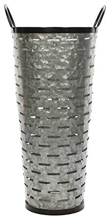 22 Inch High Galvanized Metal Floor Vase. Ideal Farm House Kitchen Decor Gift for Home. O5