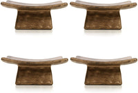 Ceramic Incense Cone or Pillar Candle Holders, Set of 4, 5.5 inches Long each, Square