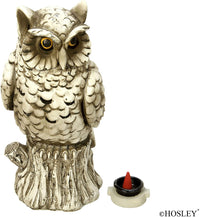 Resin Smoking Owl Incense Cone Holder, 10 inches High