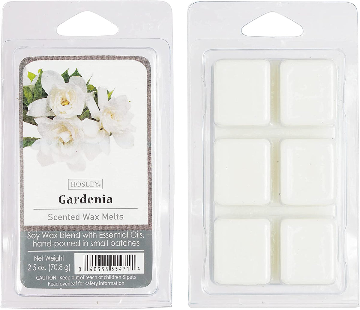 Set of 6 Gardenia Scented Wax Cubes/Melts - 2.5 oz Each. Hand Poured Wax Infused with Essential Oils. Bulk Buy. Ideal for Weddings, Spa, Reiki, Meditation Settings