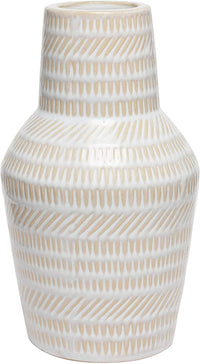 9 Inch High Mid Century Modern Cream Ceramic Bottle Vase Ideal Gift for Weddings Party Spa Reiki Meditation Settings O6