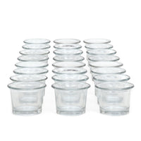 Clear Glass Tealight Holders, Oyster Cup Style , Set of 24, 2.5 inches Diameter each