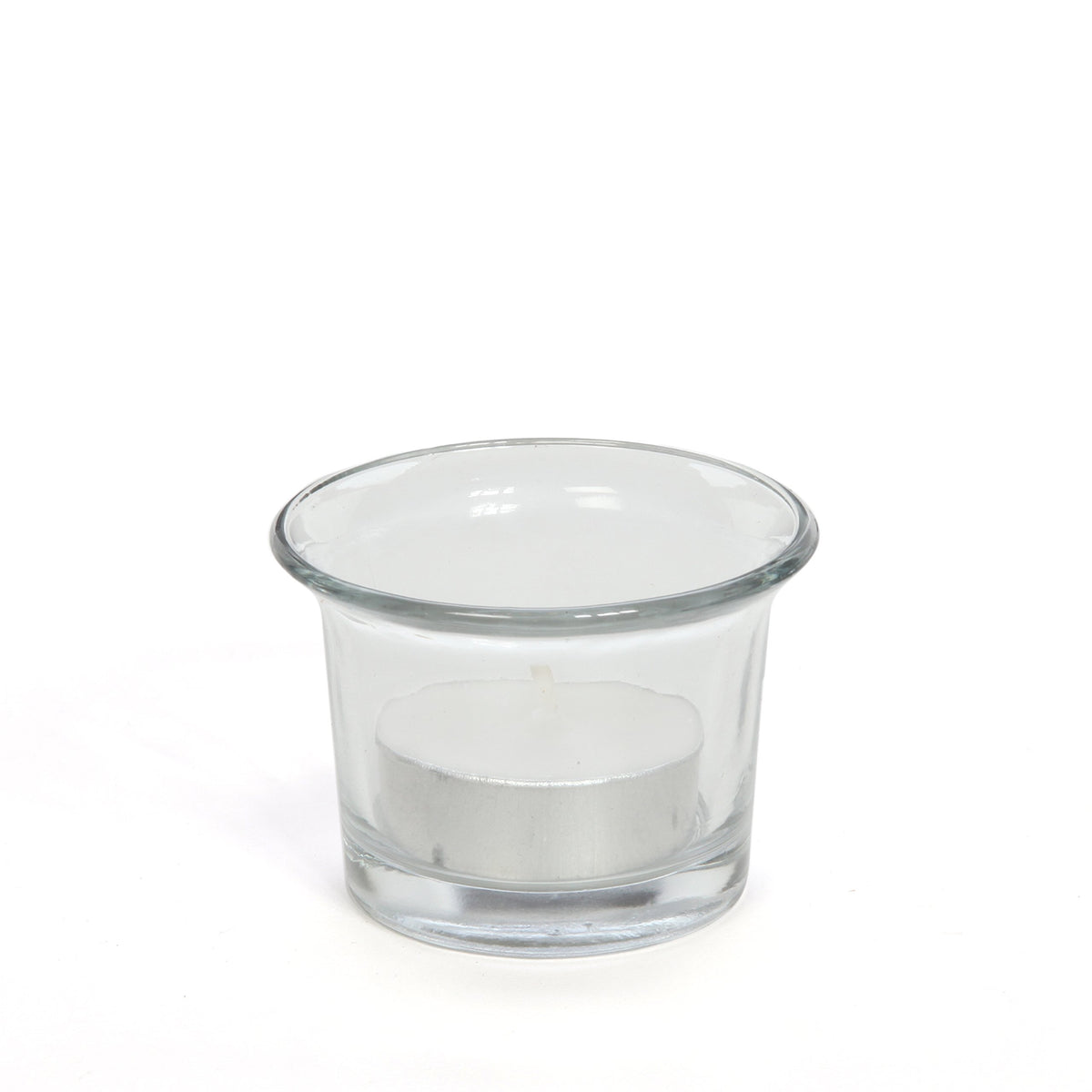 Clear Glass Tealight Holders, Oyster Cup Style , Set of 24, 2.5 inches Diameter each