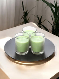 Glass Filled Fresh Bamboo Fragrance Votive Candles, Set of 8