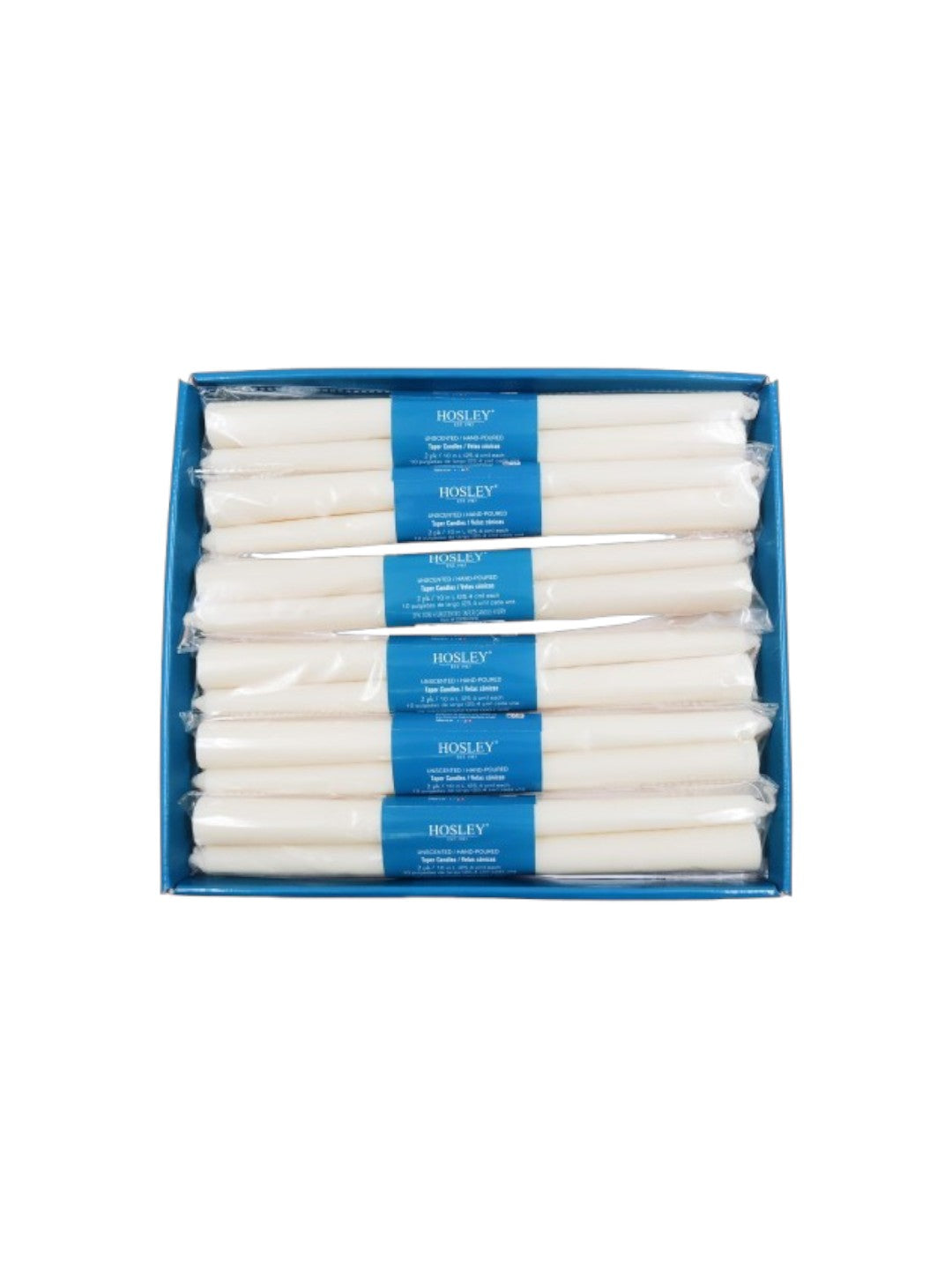 Unscented 10 Inch Ivory Taper Candles, 12 Pack - 6 Hour Premium Quality Smokeless Dripless Dinner Candles for Home Décor Restaurant, Wedding, & Party Candlesticks