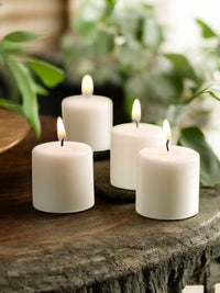 Set of 72 Unscented Ivory Votive Candles