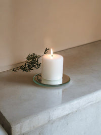 Unscented Pillar Candles, White Color, Set of 16, 4 inches High each