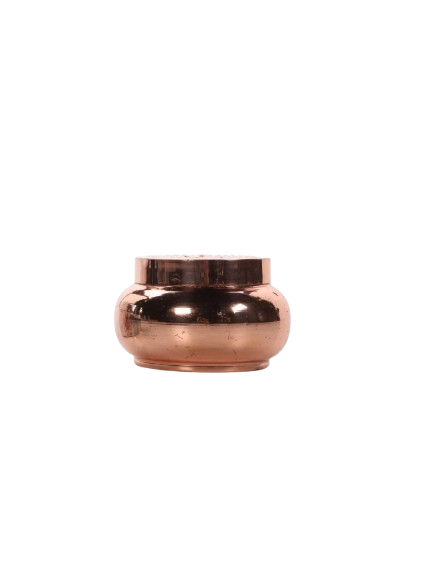 Metal Jar Filled Candle with Lid, Rose Gold Afternoon Tea Scent,  6 oz.