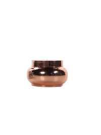 Metal Jar Filled Candle with Lid, Rose Gold Afternoon Tea Scent,  6 oz.