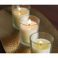 HOSLEY®  Unscented Clear Glass Filled Votive Candles, Ivory Color,  48 Pack