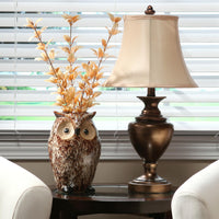 2pk Ceramic Farmhouse Owl Vase, Ideal Gift for Weddings, House Warming, Home Office, Wonderful Accent Piece for Coffee Tables or Side Tables.