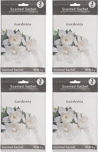 Gardenia Scented Sachet - Set of 12, 1 oz Each