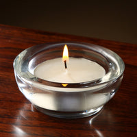 Glass Clear Tealight Holders, Set of 18, 3 inches Diameter each