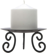 Metal Pillar Candle Holder, Set of 2, 5 inches Diameter each