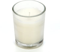 Glass Filled Unscented  Votive Candles, Ivory  color, Set of 24