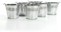 Iron Mini Galvanized Buckets, Set of 6 , 2.25 inches High each,