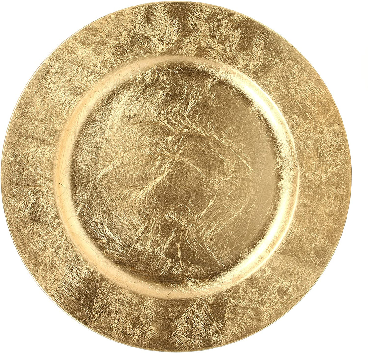 Set of 4, Gold Plastic Decorative Charger Plate- 11.75 Diameter. Ideal GIFT for Wedding, Party Favor, Bridal, Home Warming. P1