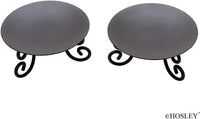 Metal Pillar Candle Holder, Set of 2, 5 inches Diameter each