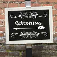 Wood Farmhouse Wedding Signage, 11.5 inches Long