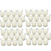 Clear Glass Filled Unscented Votive Candles, Ivory Color, 480 pack