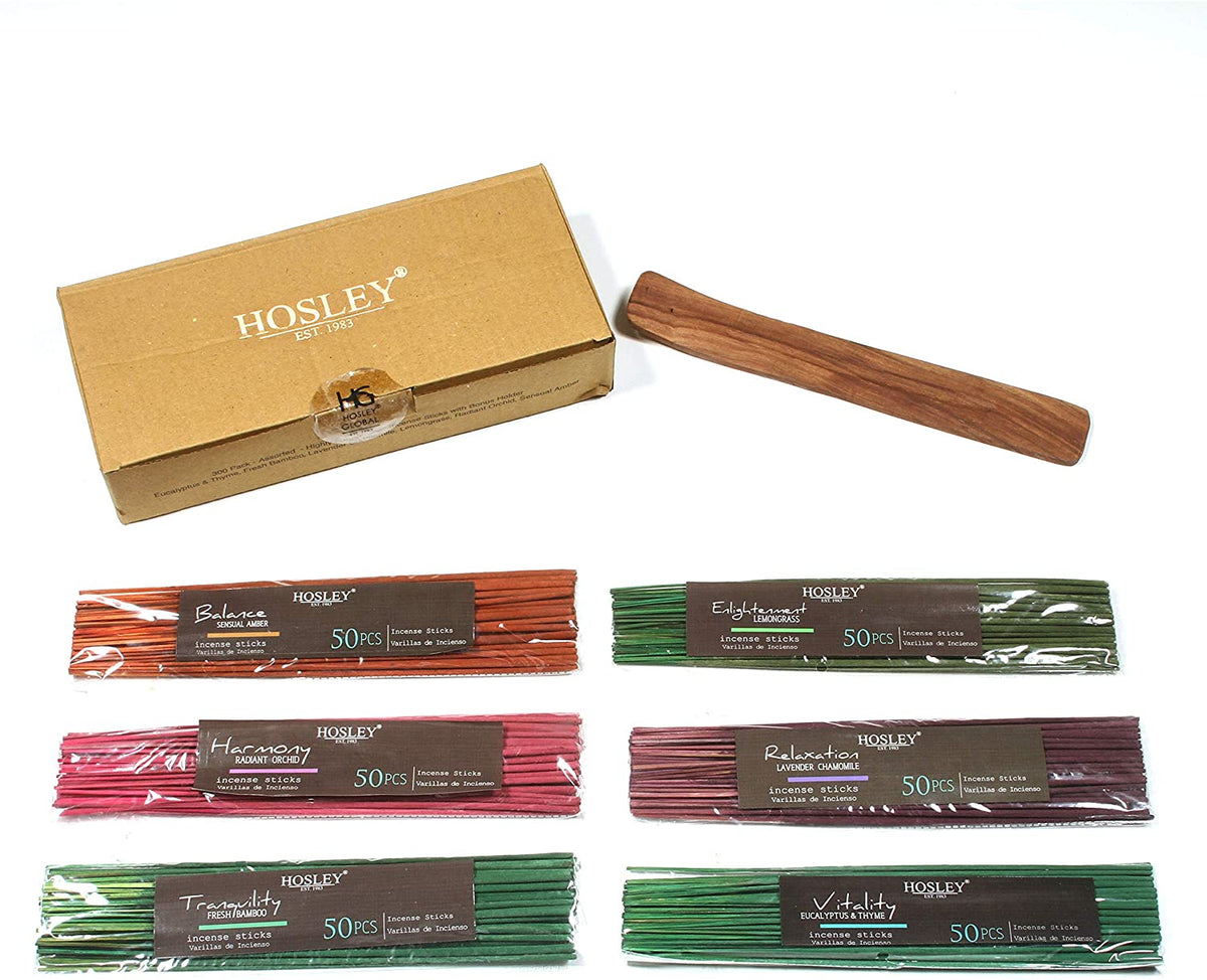 320-Pack Incense Sticks: Eucalyptus, Lavender, Vanilla & More. Bonus Holder. Aromatherapy for Relaxation. Transform Your Space with Captivating fragrances