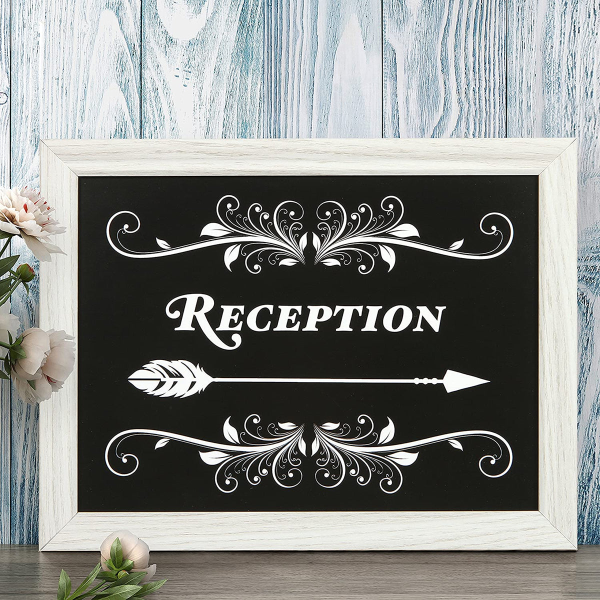 Wood Farmhouse Wedding Signage, 11.5 inches Long