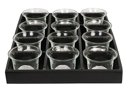 Clear Glass Tea Light Holders,  Oyster Cup Style, Set of 12, 2.5 inches Diameter each