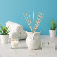 Lavender Diffuser Oil with Ceramic Owl and Reed Sticks