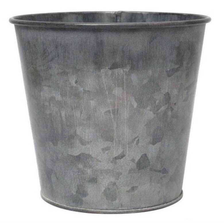 Hosley Set of 4, 4.75'' High Iron Planters/Buckets w/Handles. Ideal for Party, Wedding, Country, Picnic Caddy, Serve Ware, Floral Pots, Votive Candle Gardens