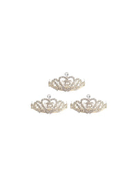 1.57 H Tiara W-Heart 15th Birthday Gifts for girls,15th Birthday Tiara/Crown Gold,15th Birthday Decorations Party Supplies set of 3