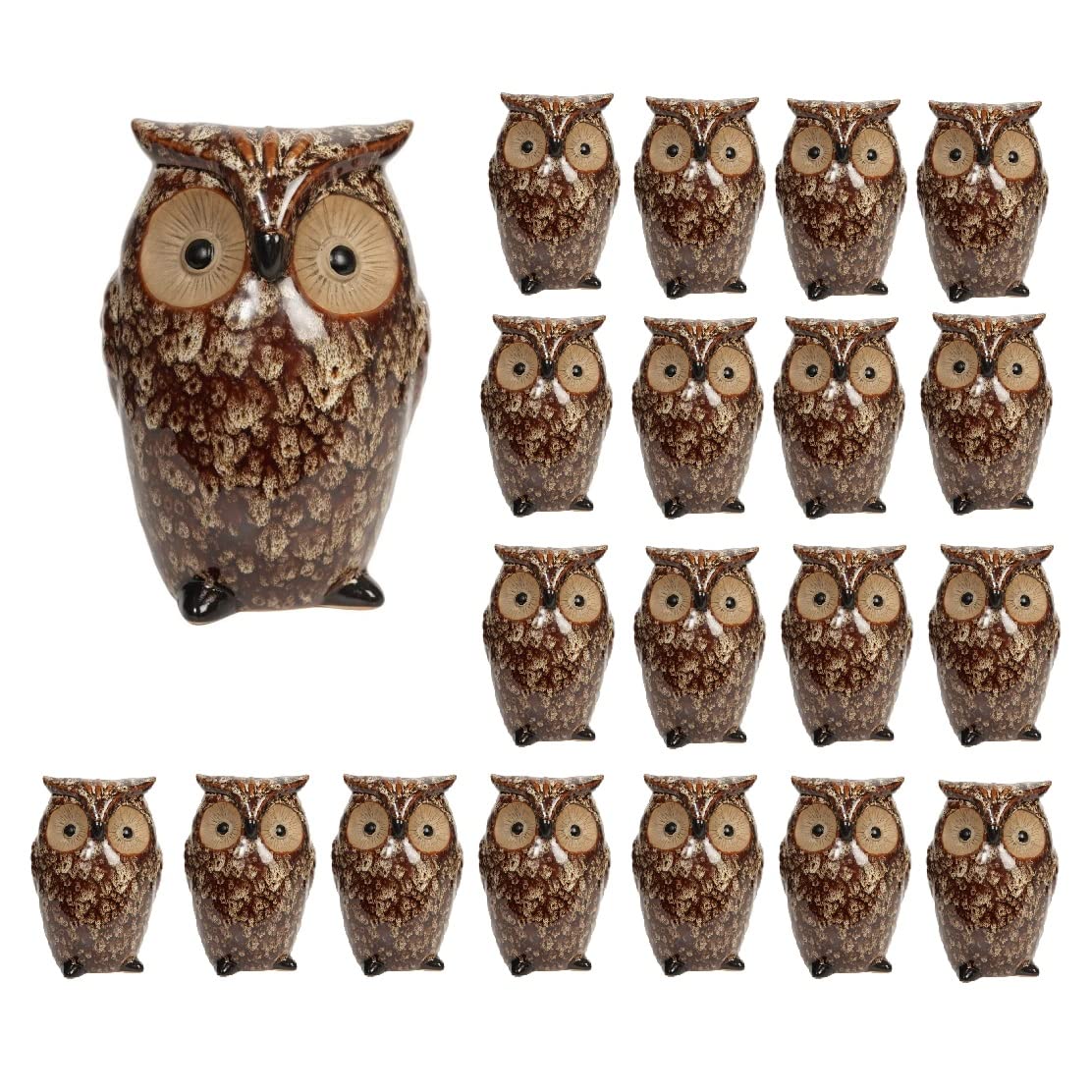 20pk Bulk Buy Ceramic Farmhouse Owl Vase, Ideal Gift for Weddings, House Warming, Home Office, Wonderful Accent Piece for Coffee Tables or Side Tables.