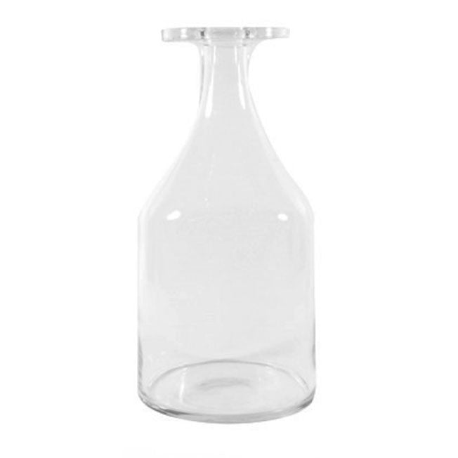 Glass Exhale Bottle Vase 10.5 Inches High Ideal Gift for Weddings Floral or Floor Vase Party Home Decor Office Spa O9