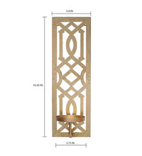 Hosley 16.5 Inch High Metal Wall Sconce - Your Choice of Colors/Design. Great Wall Decor Ideal Gift for Wedding Party Spa Home Decor O5 (B-Gold Design 1)