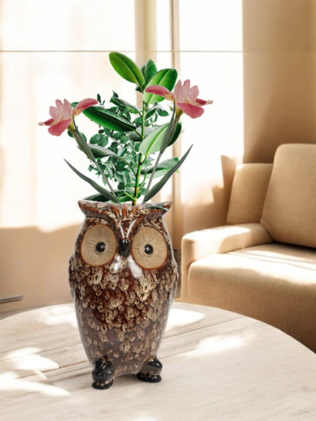 20pk Bulk Buy Ceramic Farmhouse Owl Vase, Ideal Gift for Weddings, House Warming, Home Office, Wonderful Accent Piece for Coffee Tables or Side Tables.