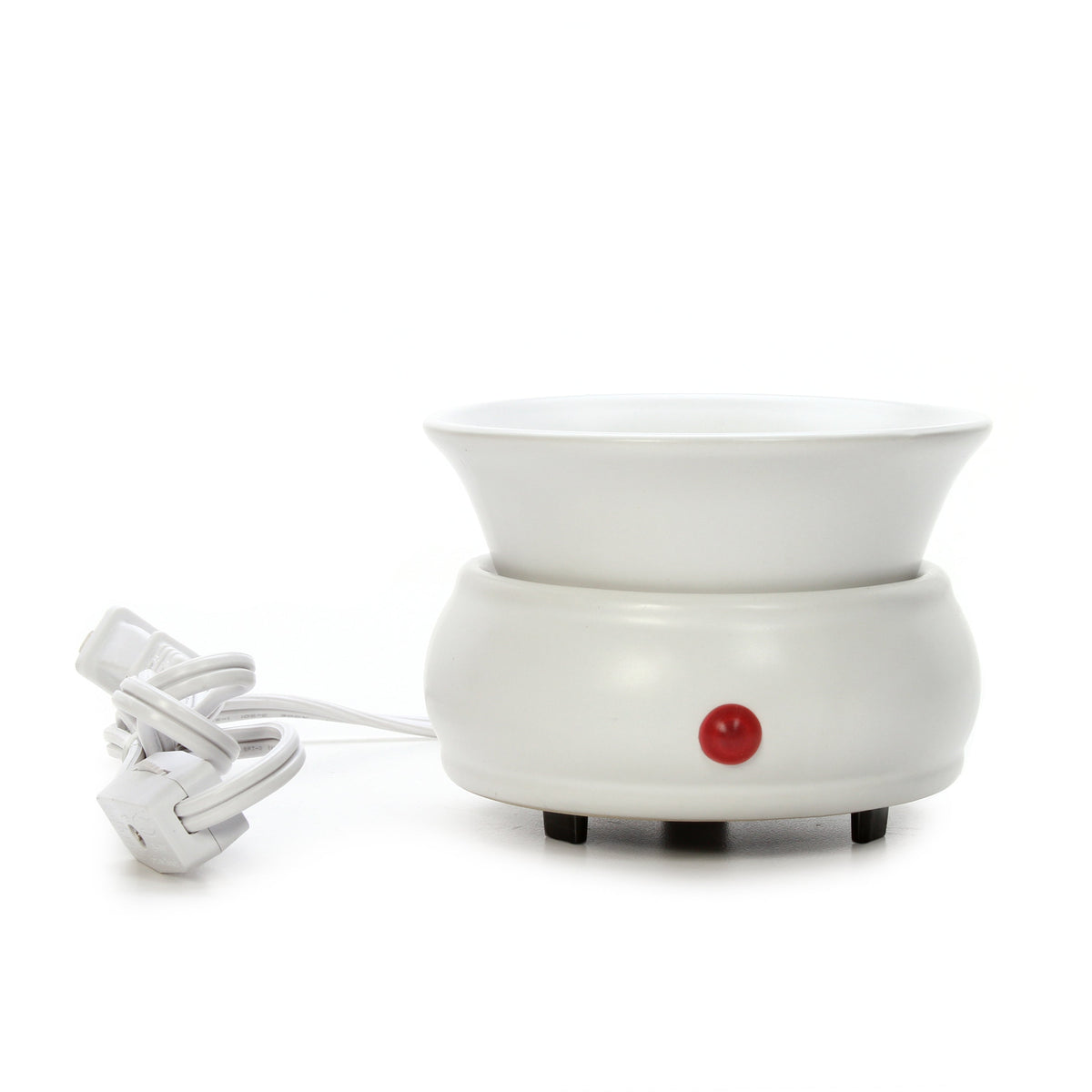 White Ceramic Electric Fragrance Candle Wax Warmer for Safe and Stylish Aromatherapy Ideal for Home or Office Transform Your Space with Elegance