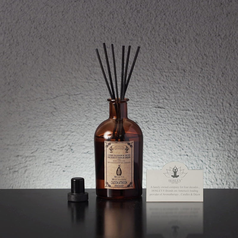 Apothecary Cherry Blossom & Orchid Glass Reed Diffuser