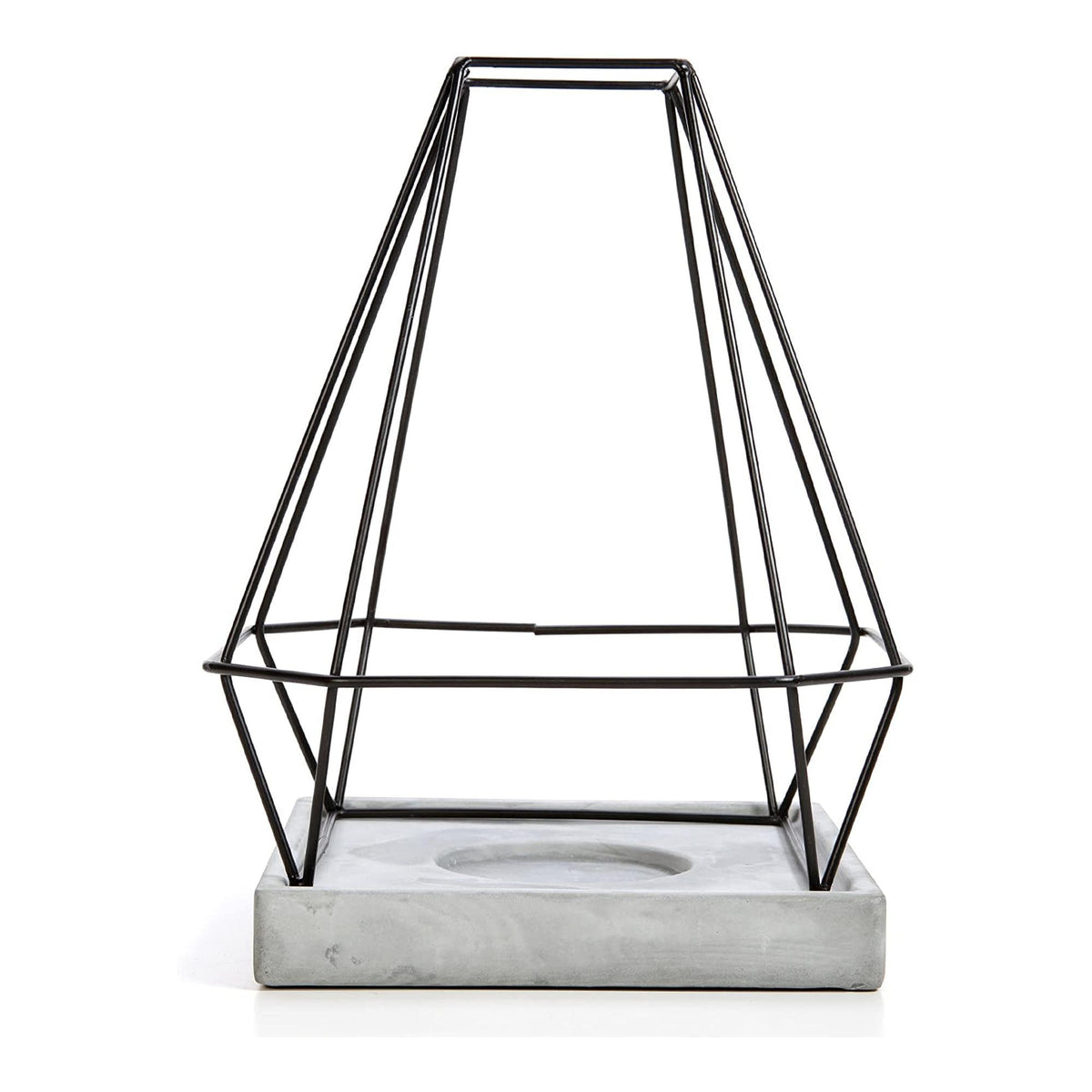 HOSLEY®  Iron  Lantern with Cement Tray, 11 inches High